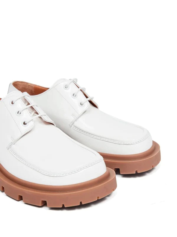 Maison Margiela Ivy Leather Loafers In White