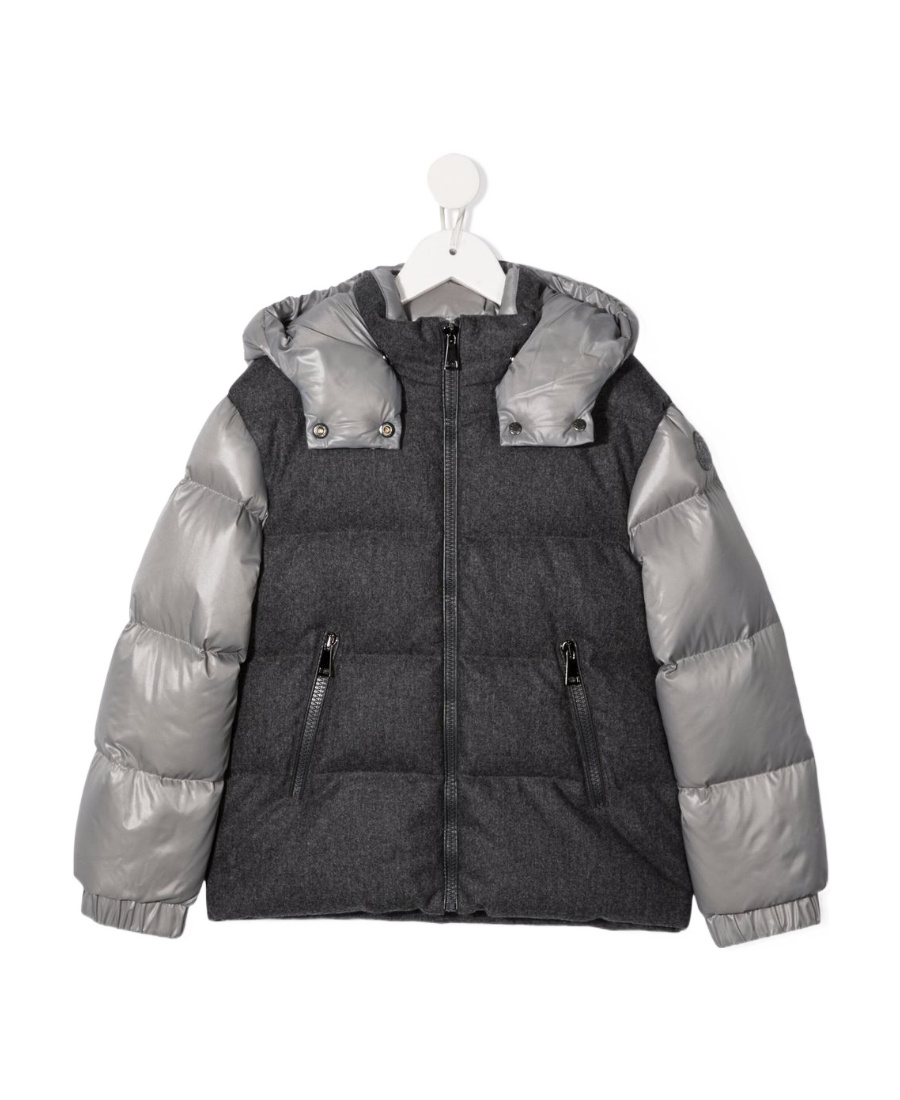 Moncler Padded Two-tone Jacket In Gray