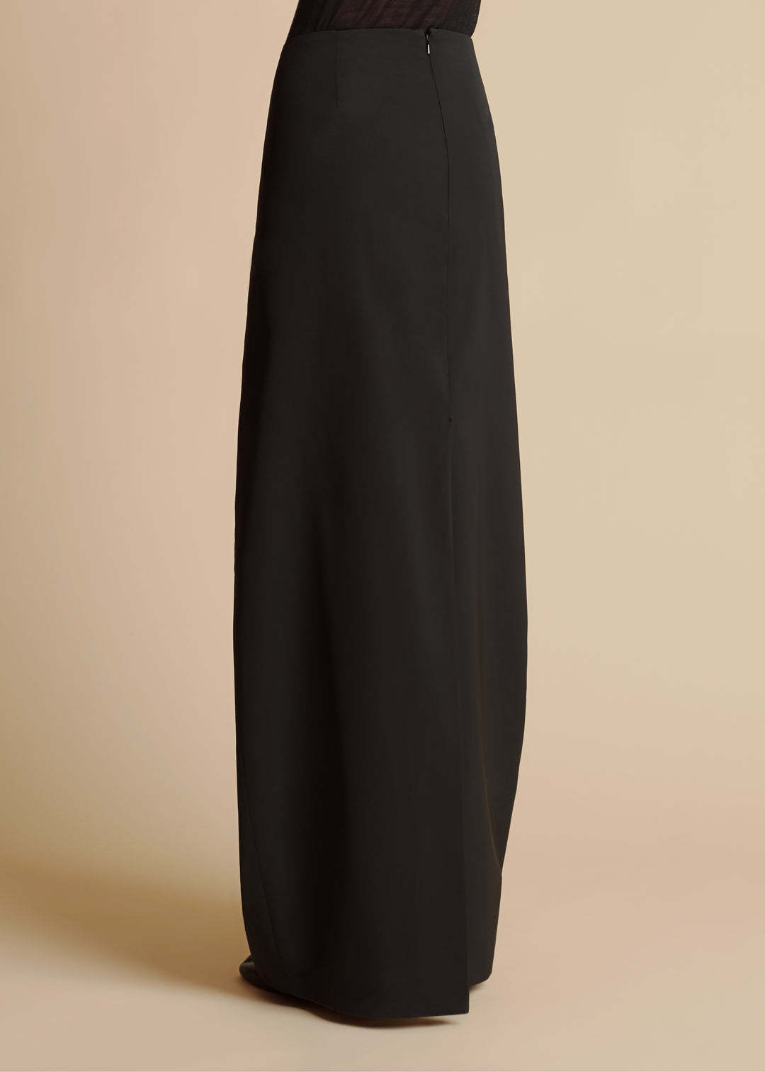 Khaite Mila Silk Maxi Skirt In Black