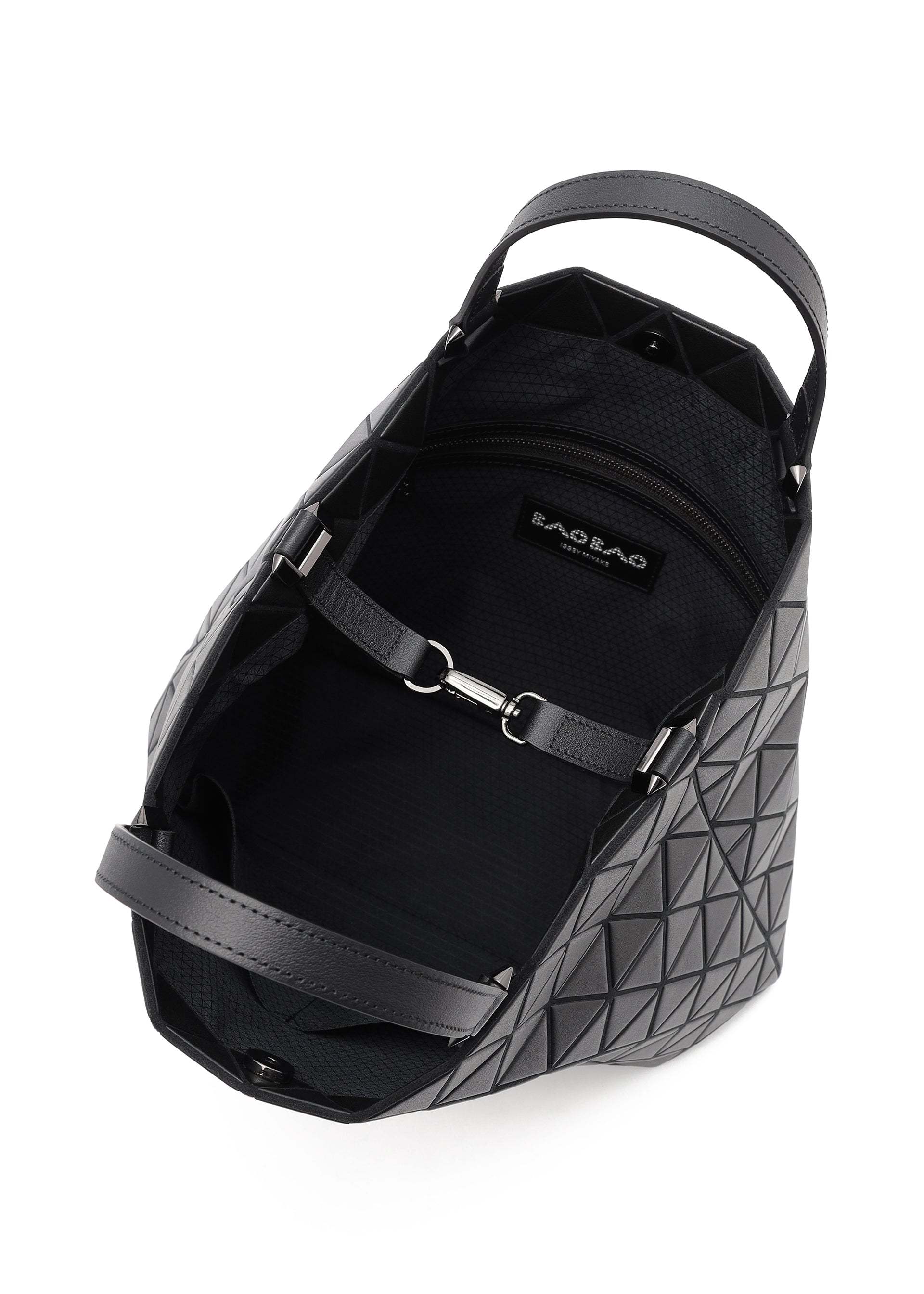 Shop Bao Bao Issey Miyake Crystal Matte Shoulder Bag In Black