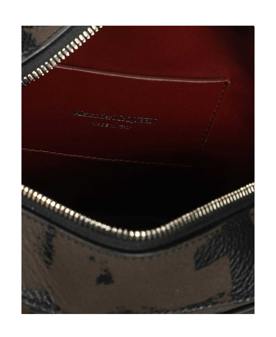 Alexander Mcqueen Mozart Leather Crossbody Bag In Black