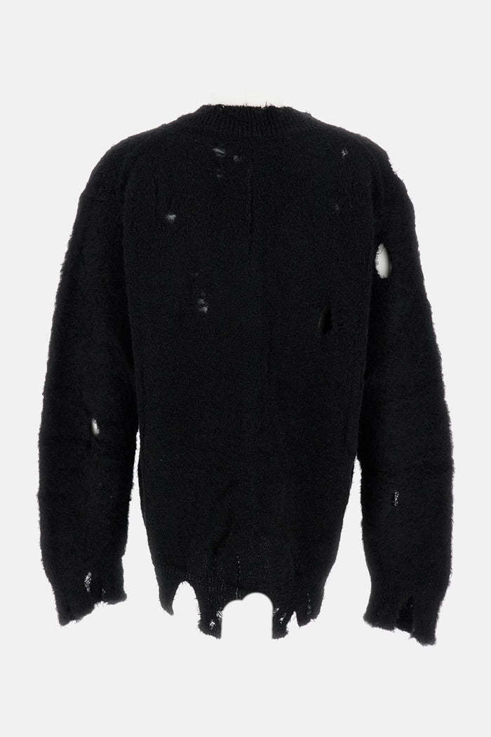 Junya Watanabe Wool Knit Blend Pullover In Black