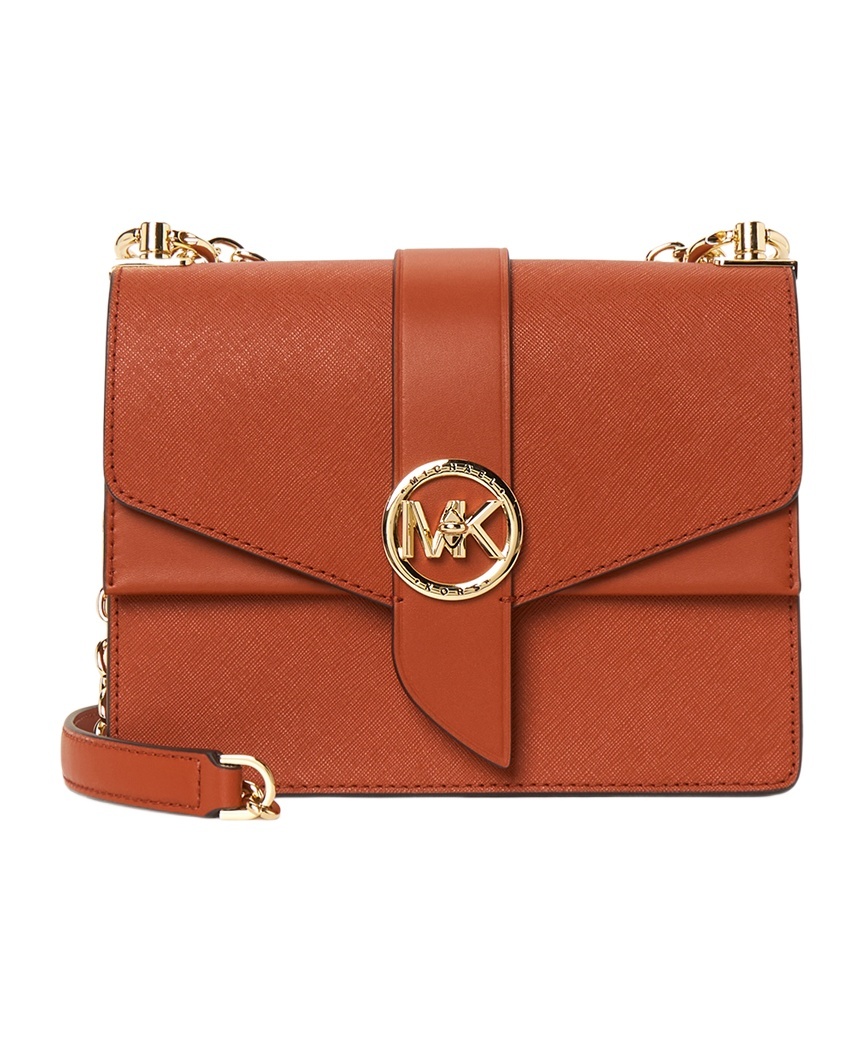 Michael Kors Small Saffiano Cross-body Bag In Brown