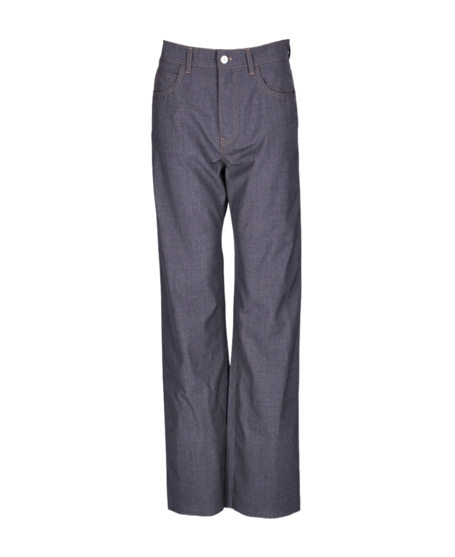 Miu Miu Straight Casual Pants In Gray