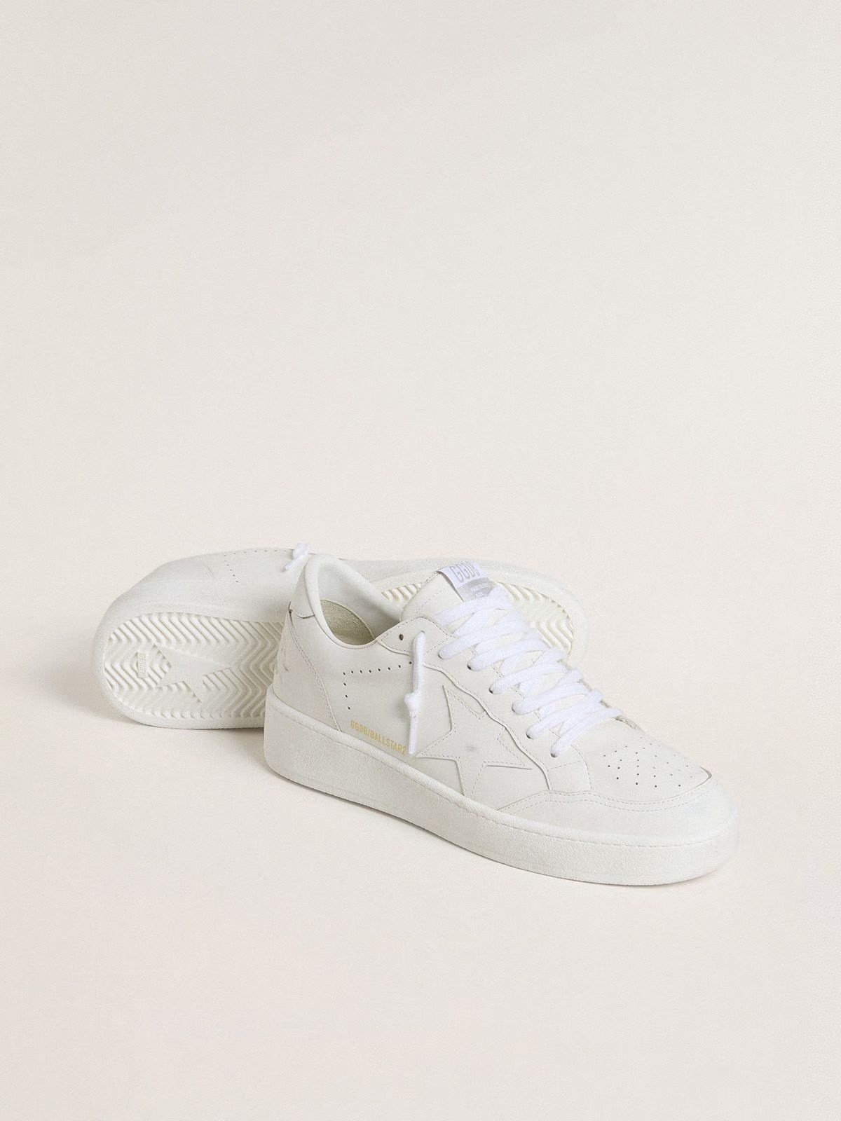 Golden Goose Lace-up Low-top Sneakers In White