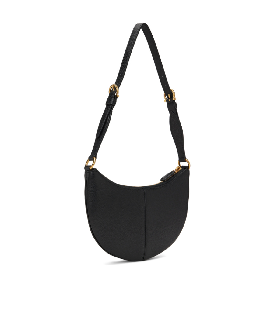 Shop Ferragamo Logo Shoulder Bag In Black