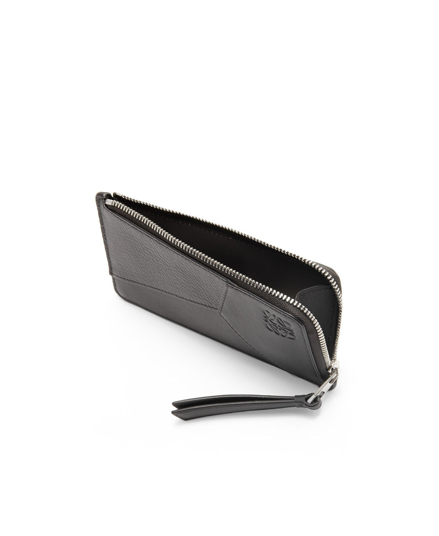 Loewe Puzzle Edge Long Card And Coin Holder In Classic Calf Leather In Black