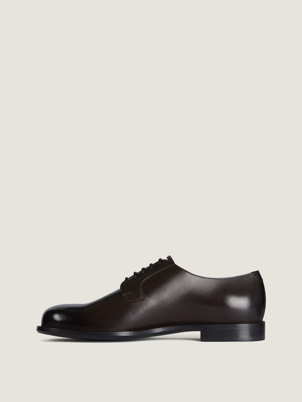 Givenchy Label Derbies In Leather In Brown