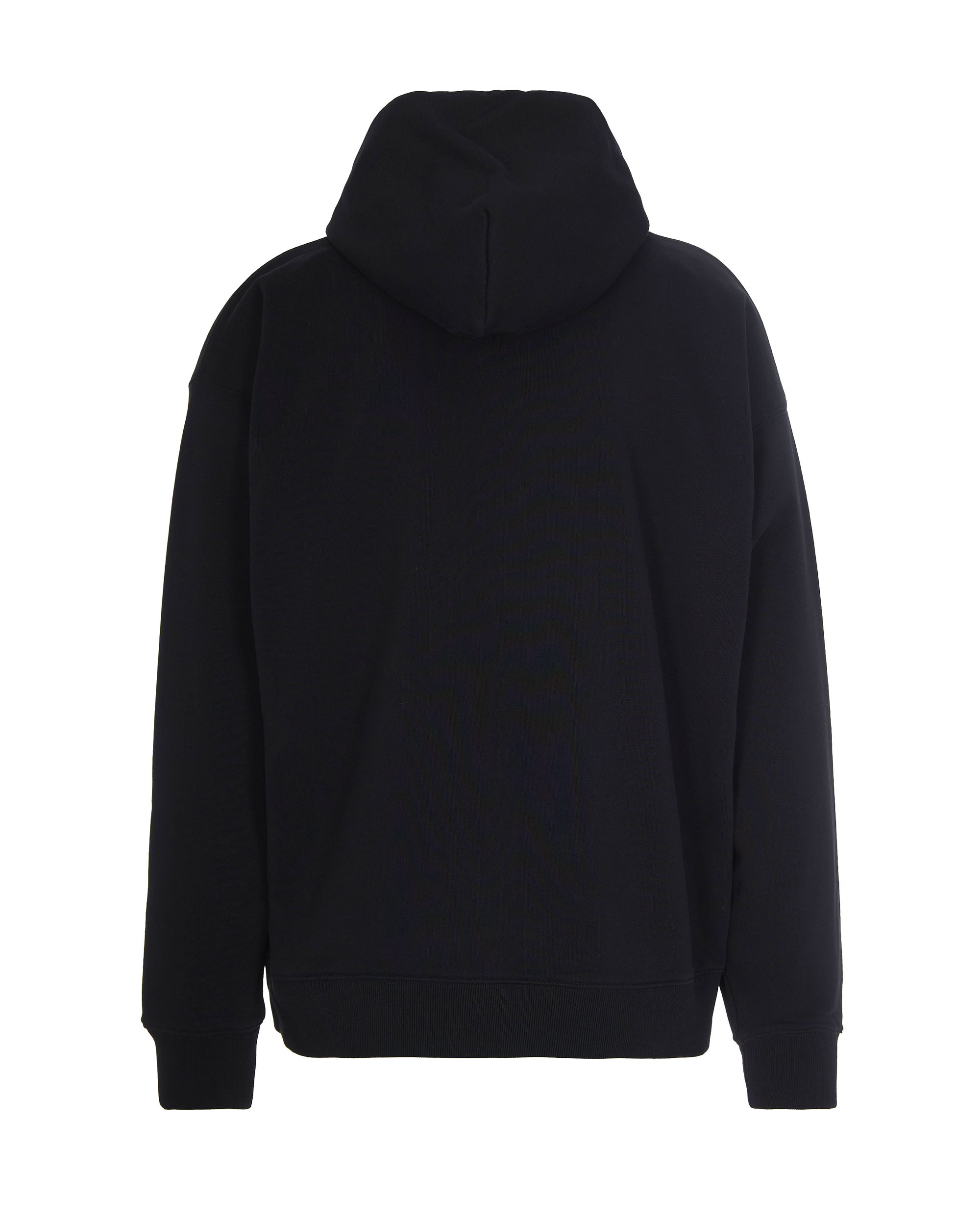 Off-white Logo Printed Drawstring Hoodie In Black