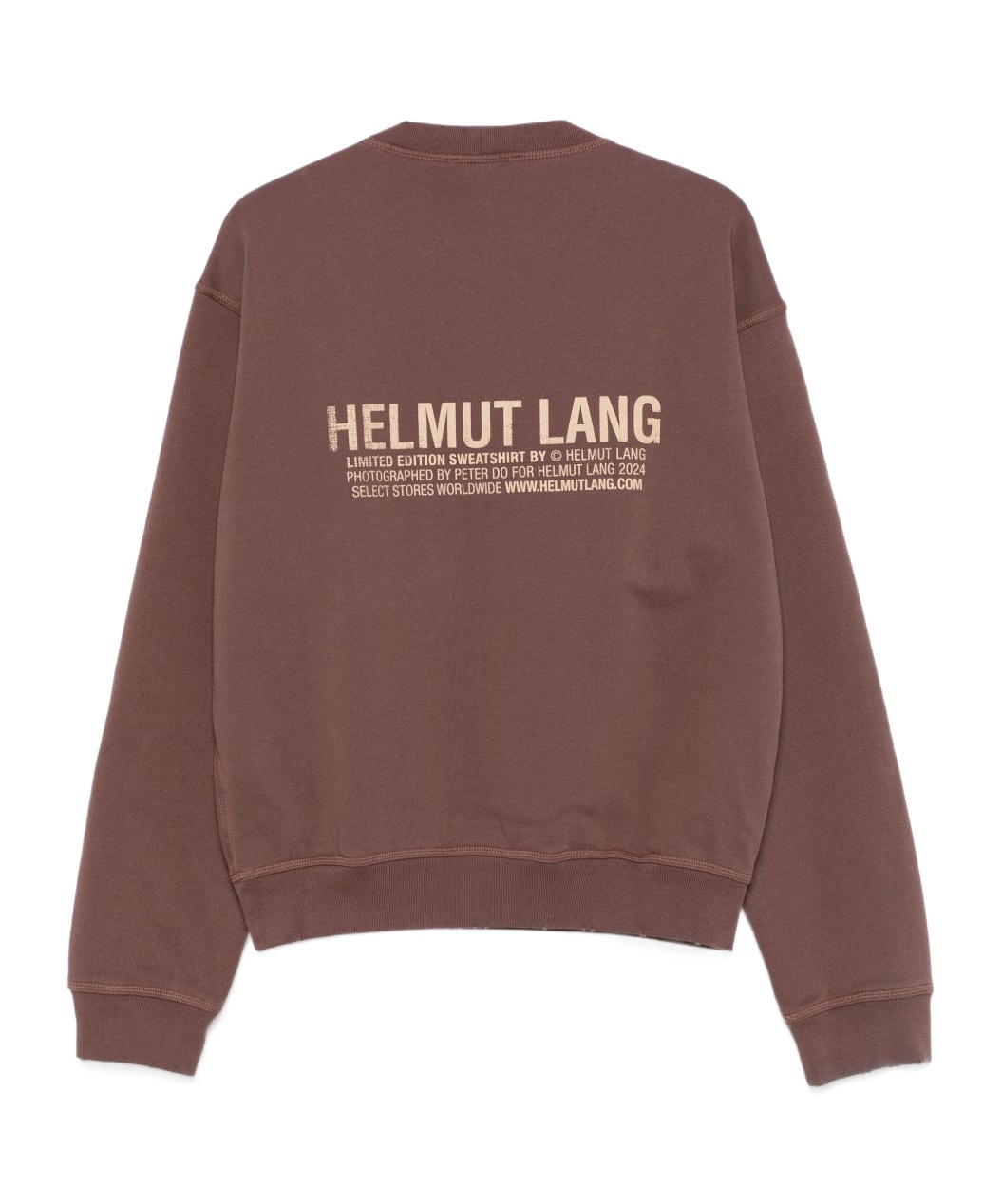 Helmut Lang Brown Brooklyn Postcard Sweatshirt In Red