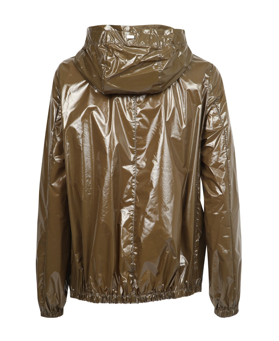 Herno Technical Fabric Hooded Jacket In Brown