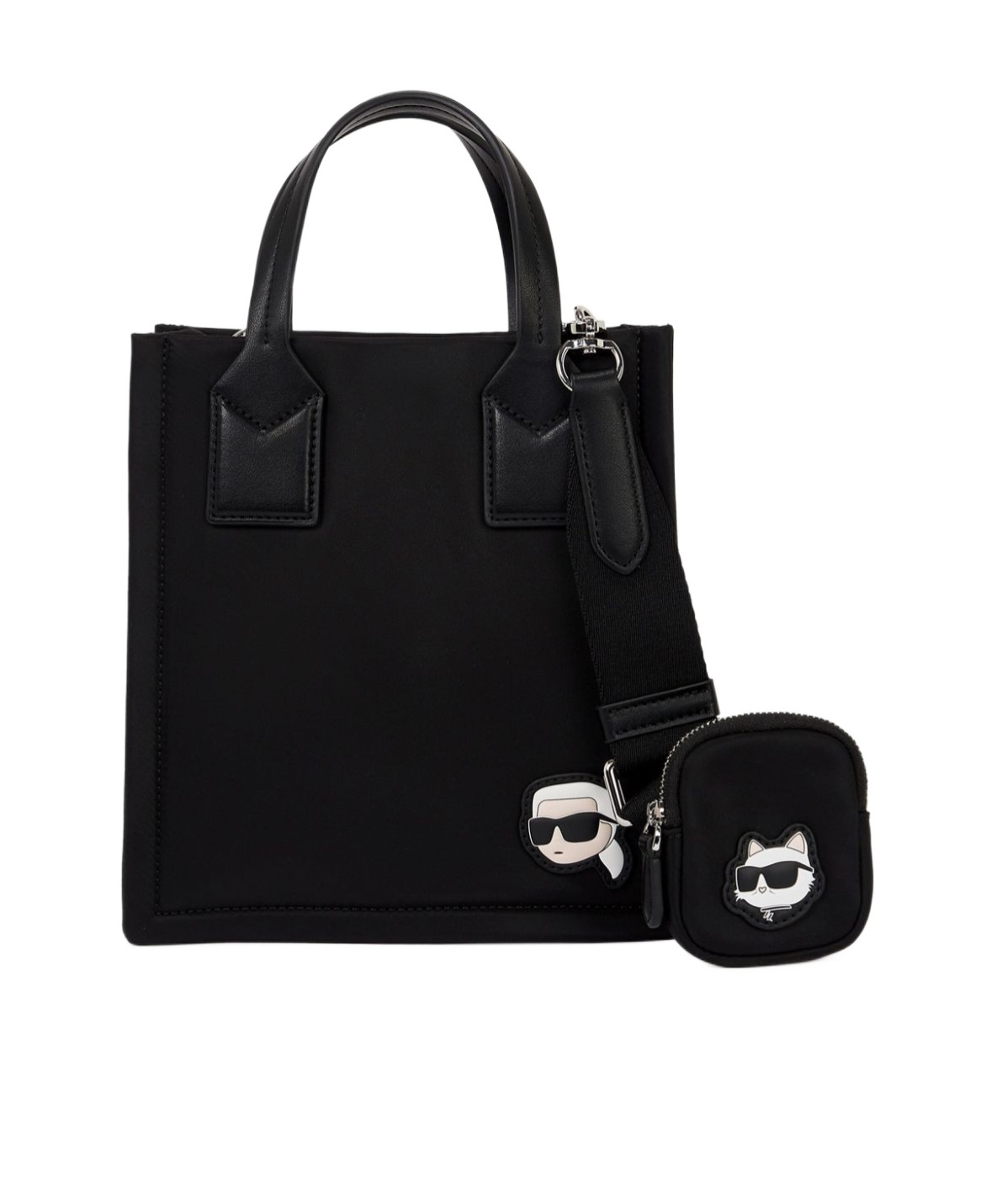 Shop Karl Lagerfeld Small Ikonik Karl Tote Bag In Black