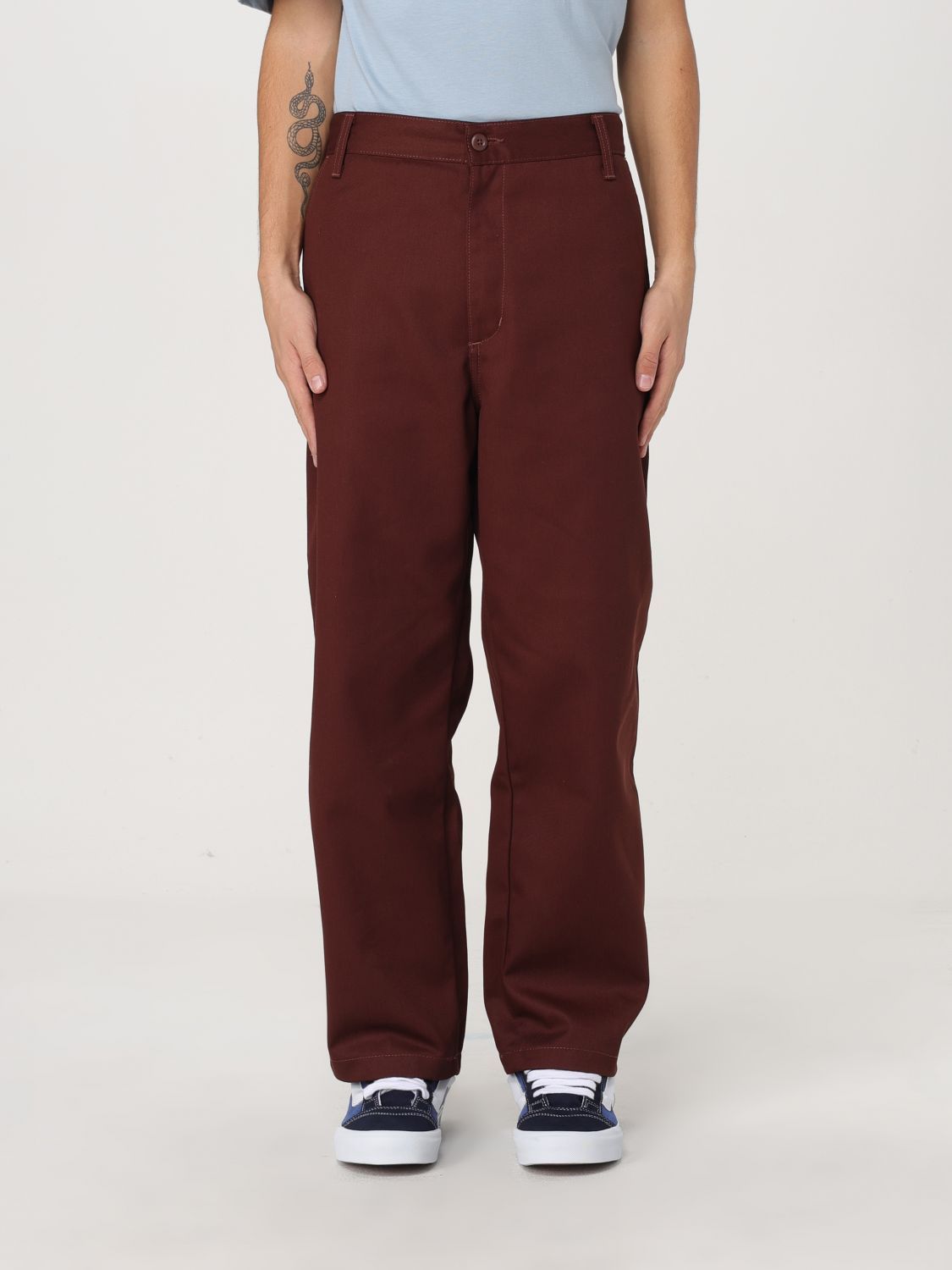 Carhartt Wip Module Tapered Leg Trousers In Brown