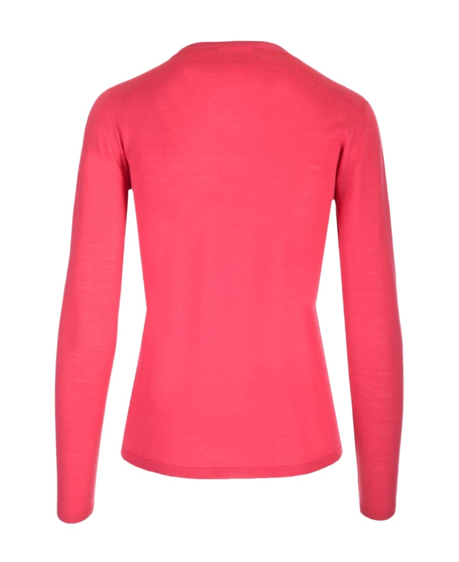 Max Mara Crew-neck Ribbed-knit Top In Orange