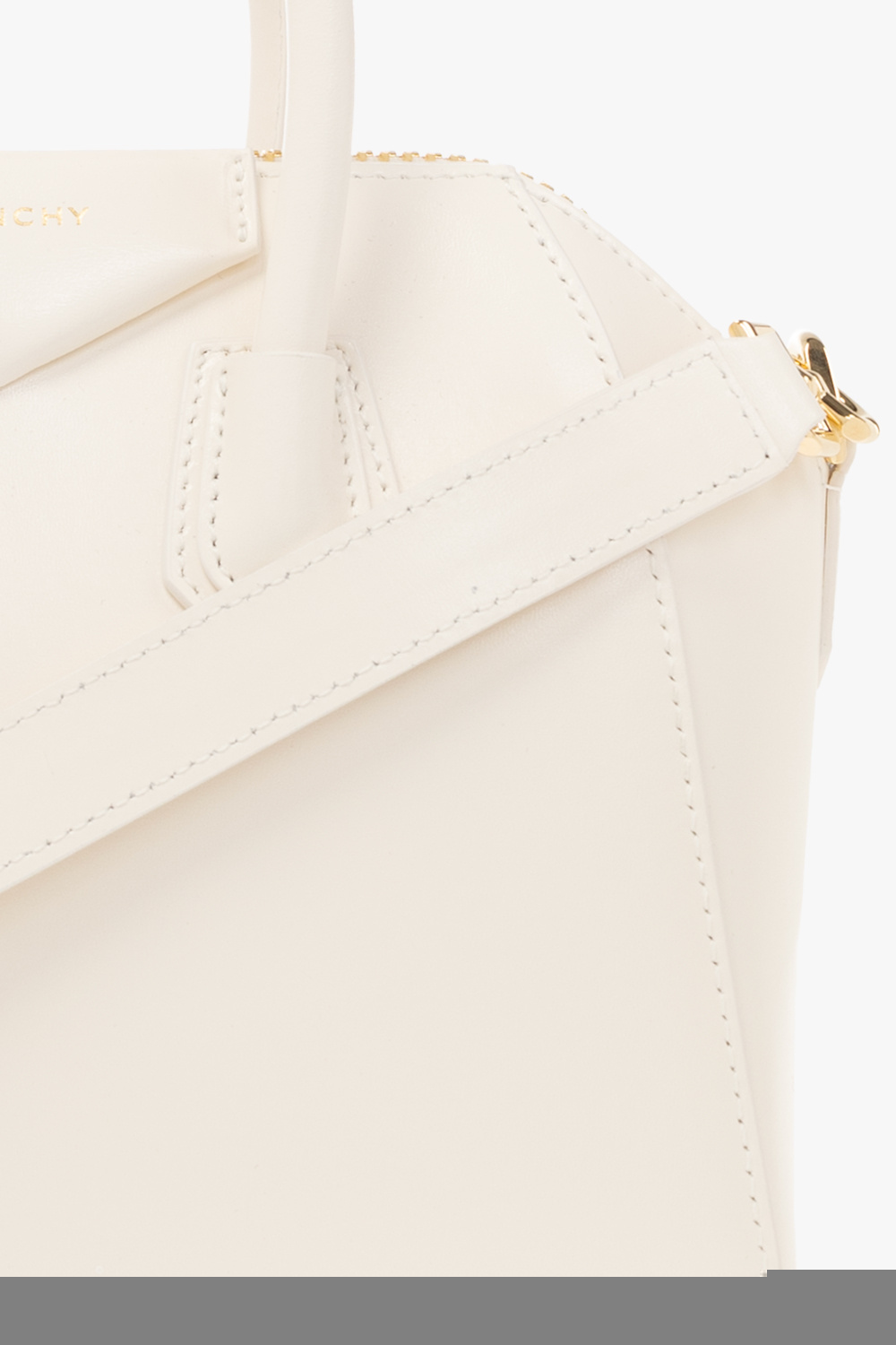 Givenchy Mini Antigona Bag In Box Leather In White