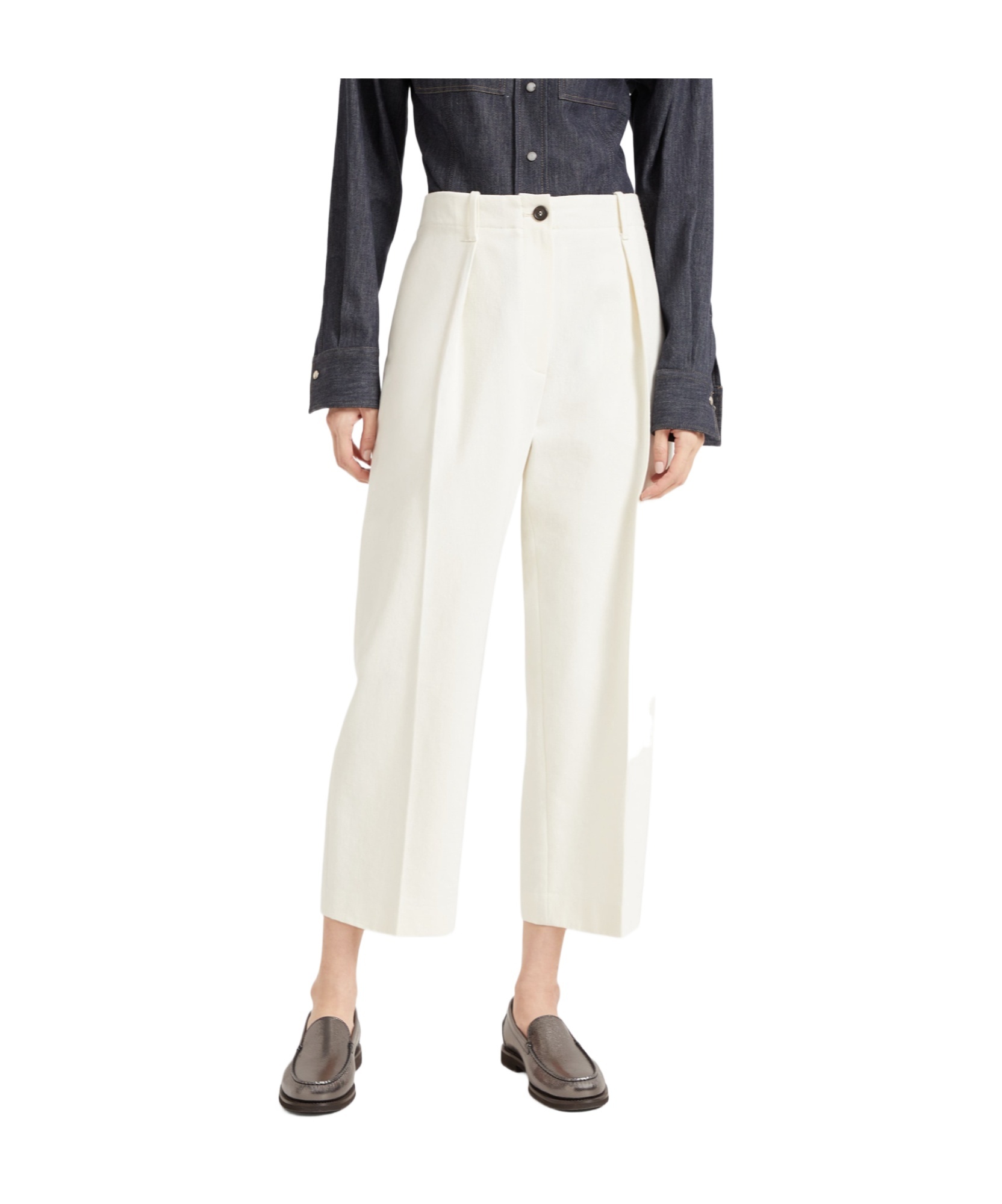 Brunello Cucinelli Pleated Trousers In White