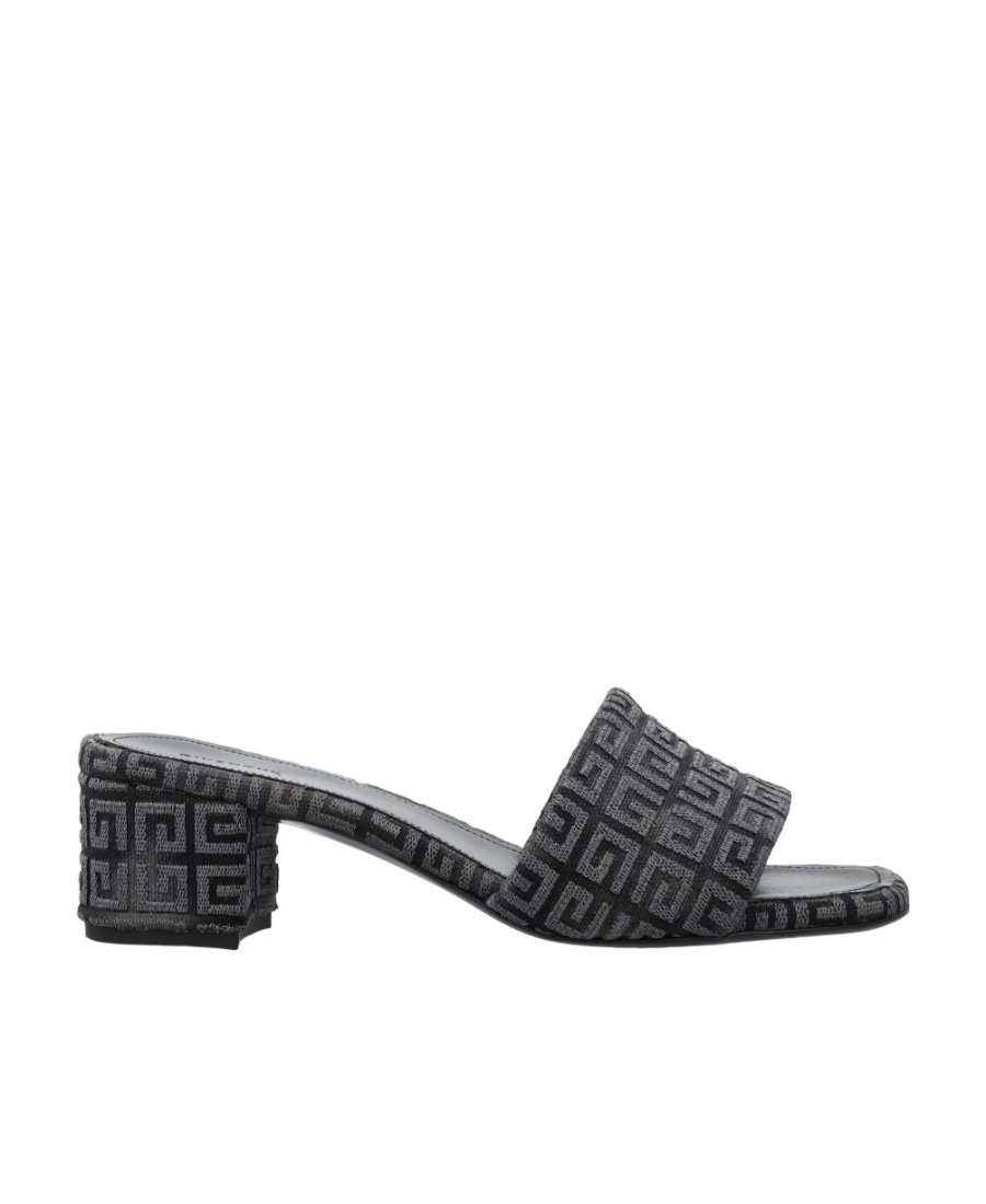 Givenchy 55mm 4g-jacquard Leather Mules In Black
