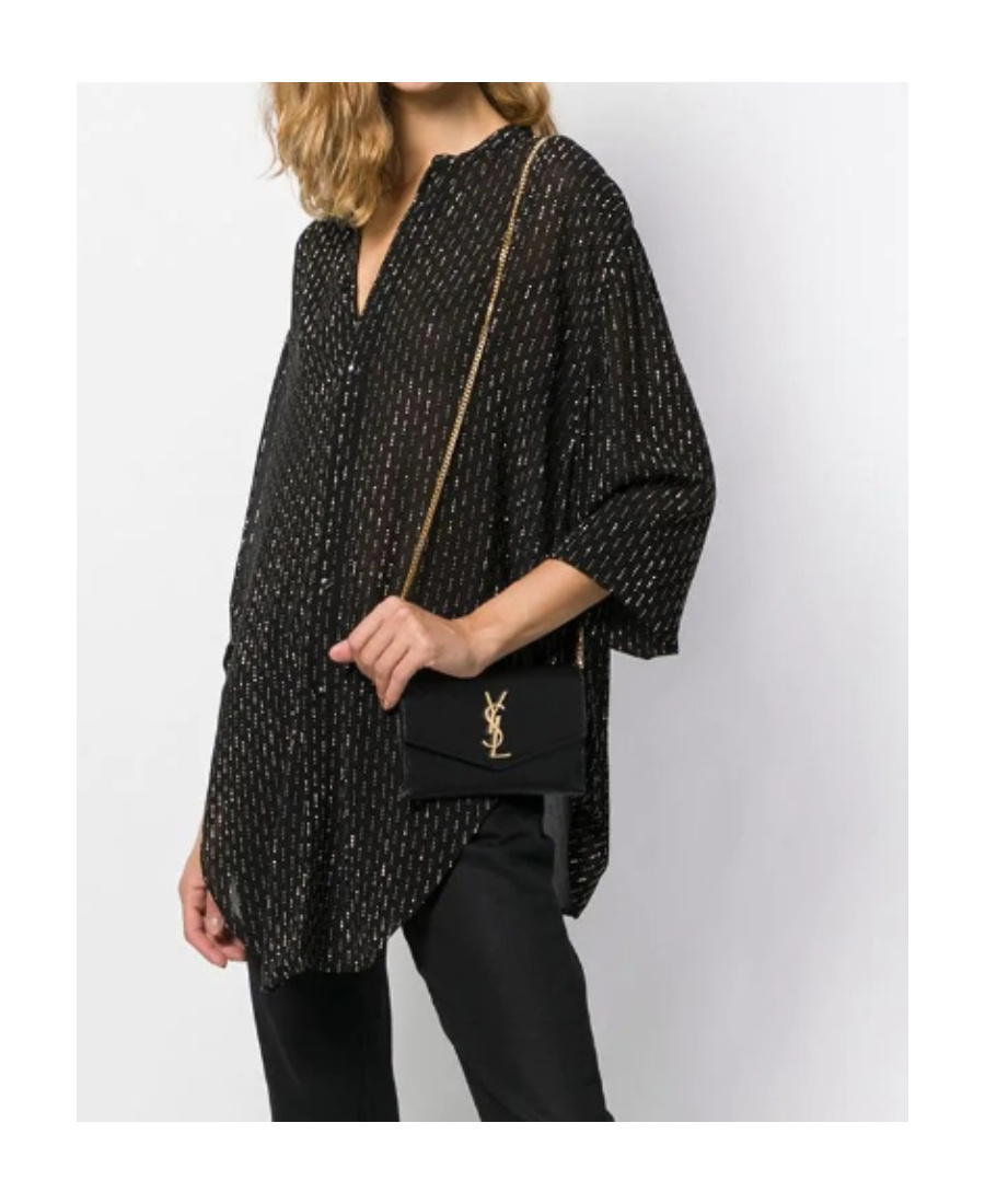 Saint Laurent Envelope Chain Crossbody Bag In Black
