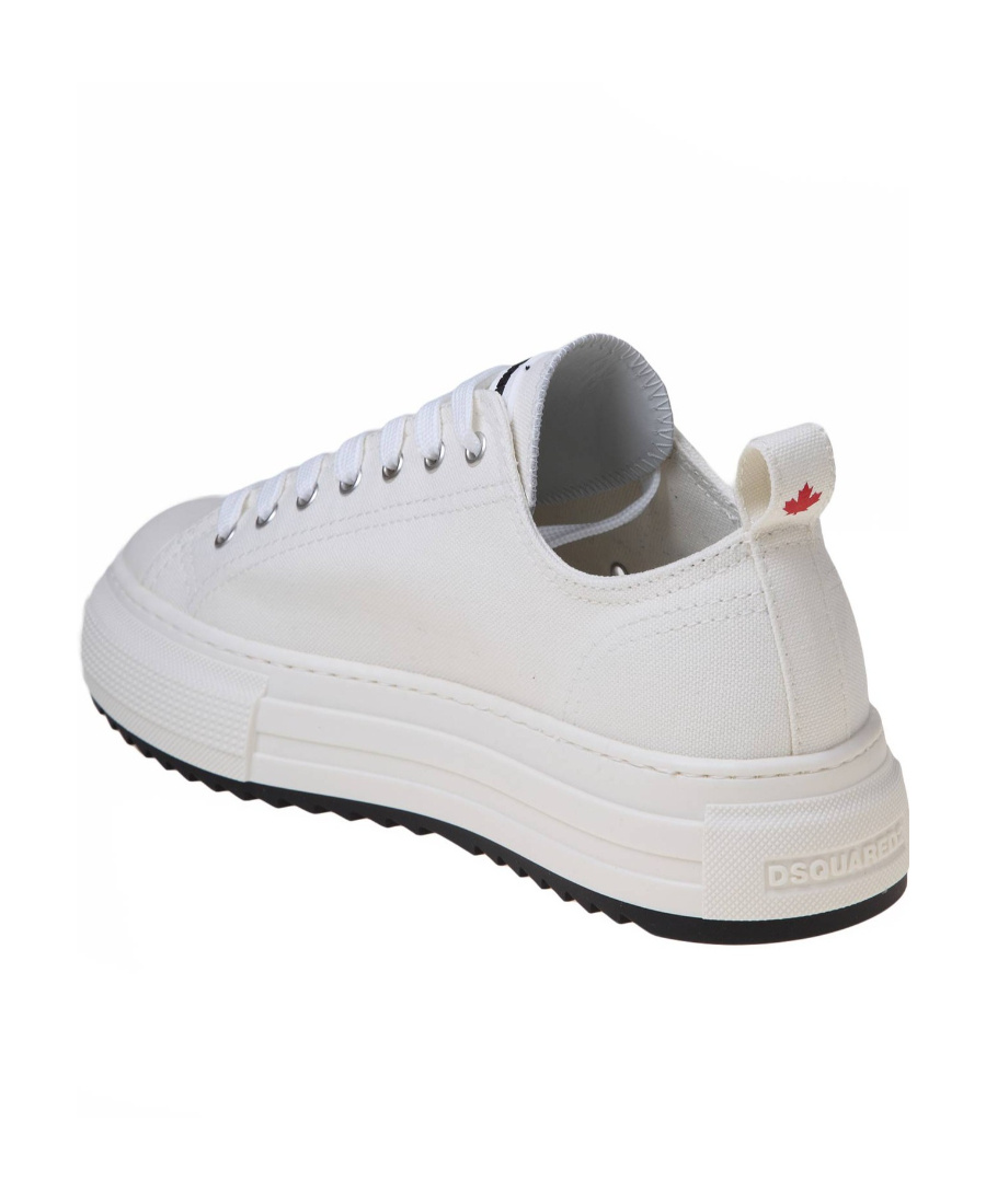 Dsquared2 Man Sneakers White Size 6.5 Textile Fibers In White