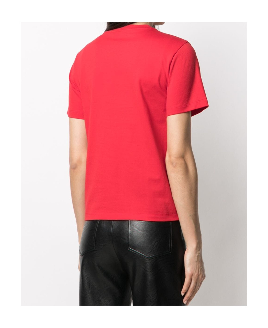 Mcm Sequin-logo T-shirt In Red