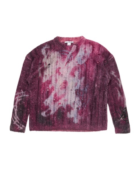 Shop Acne Studios Intarsia-knit Sweater In Red