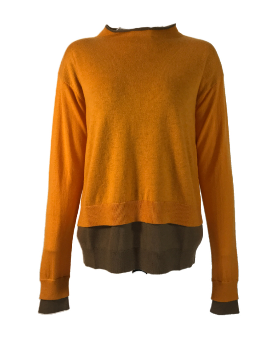 Max Mara Long-sleeved Sweater In Brown