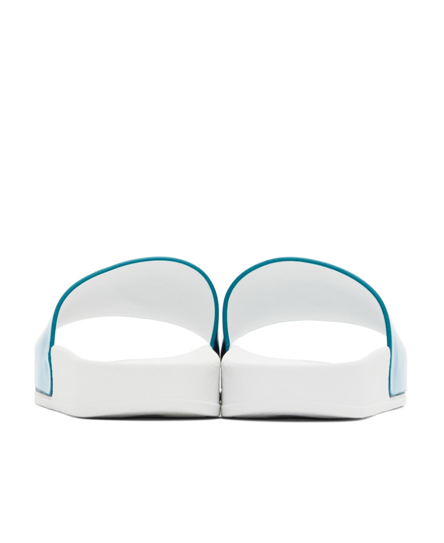 Giuseppe Zanotti Blue & White New Laburela Pool Slides In Blue