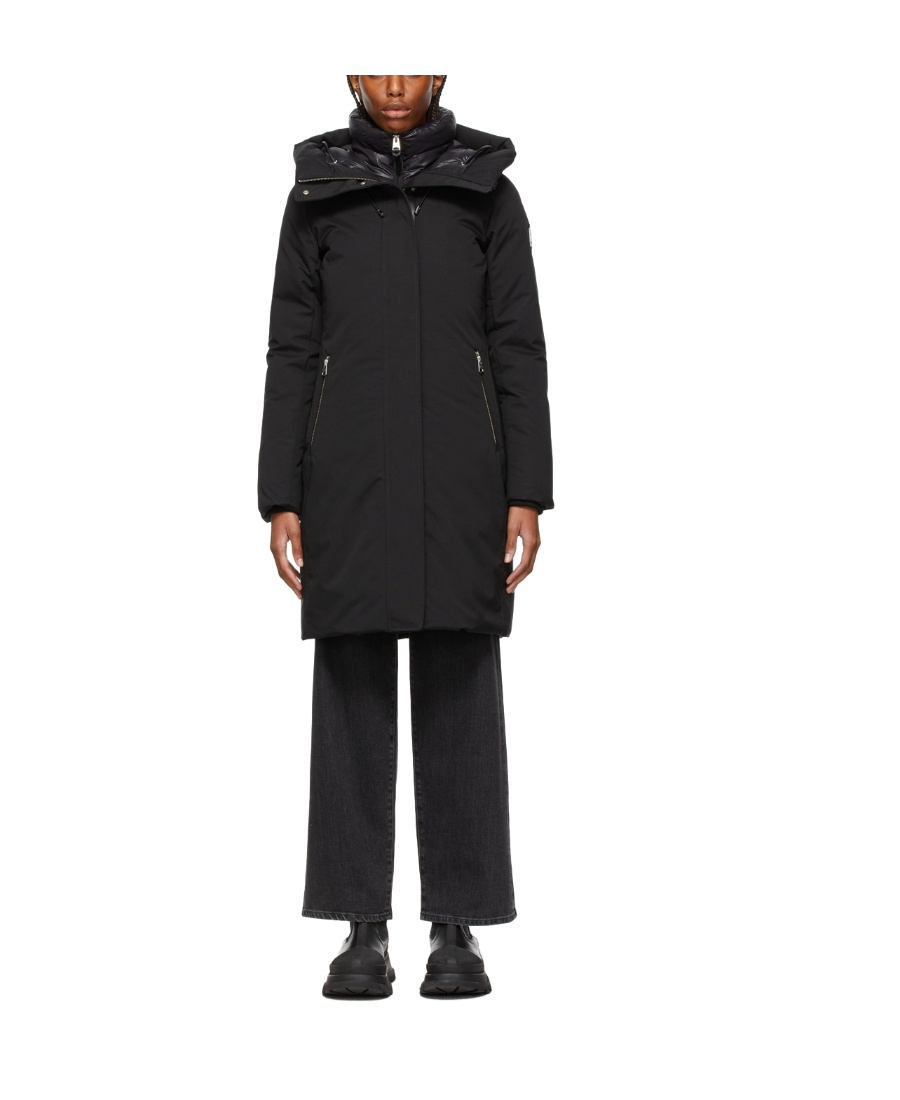 Mackage Padded Down Hooded Coat In Black