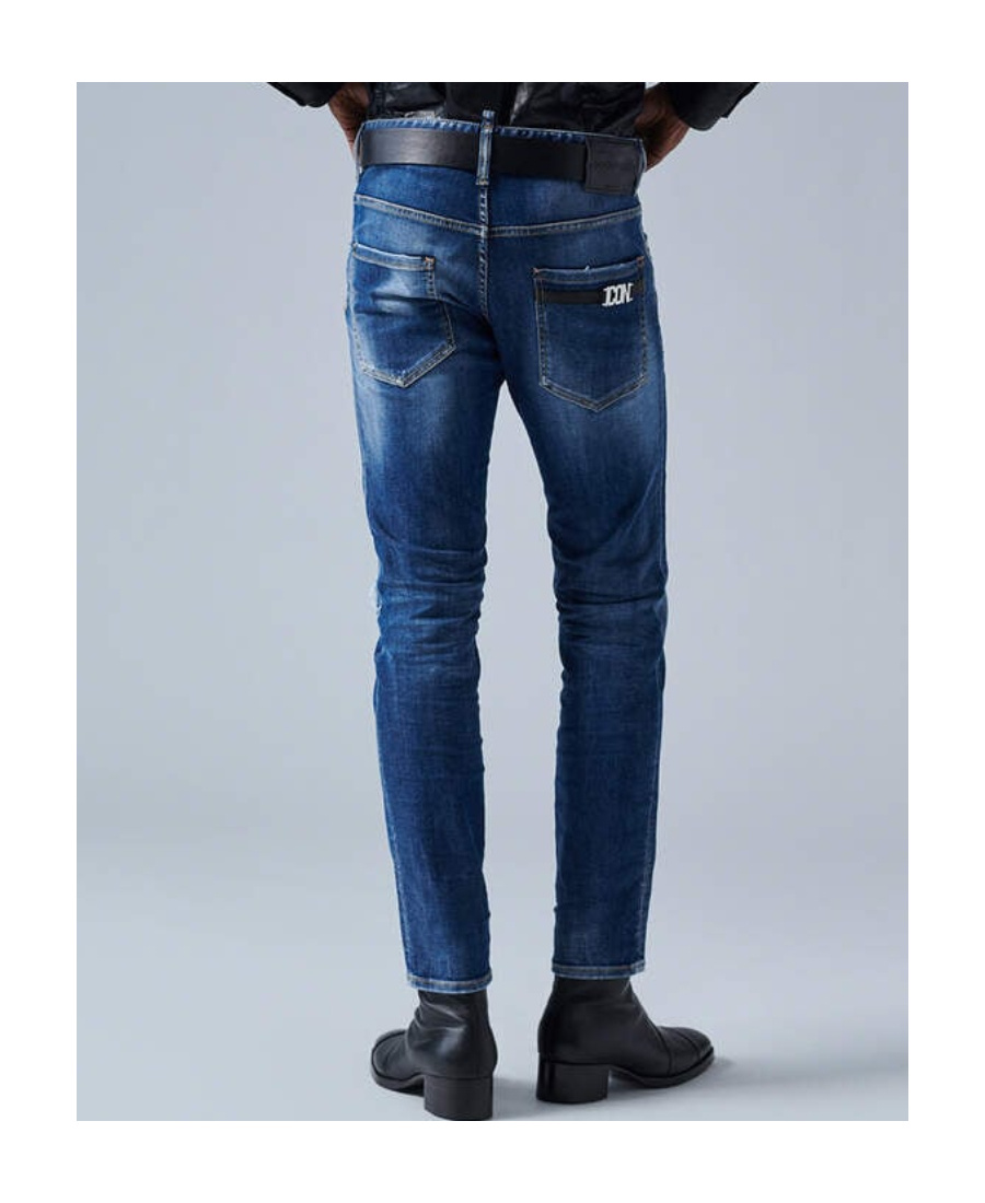Dsquared2 Icon Distressed Skinny Jeans In Blue