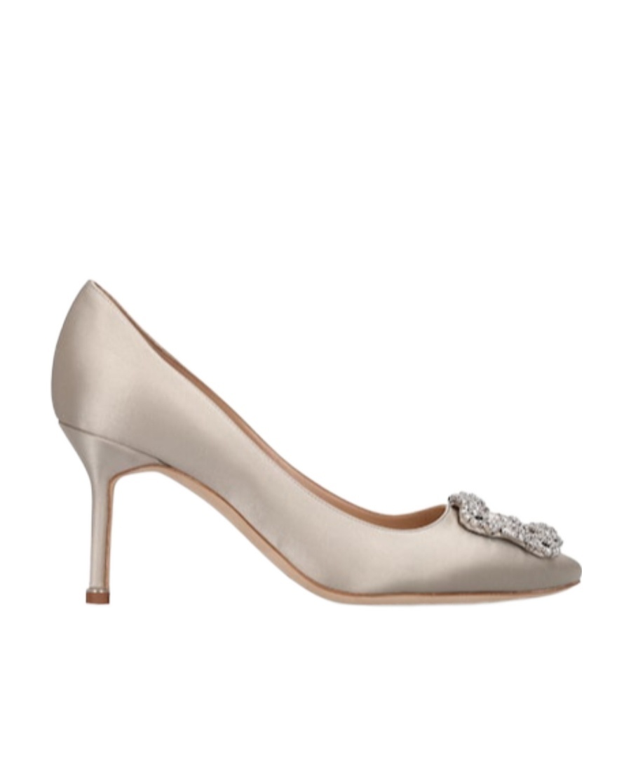 Manolo Blahnik Hangisi Satin High Heels