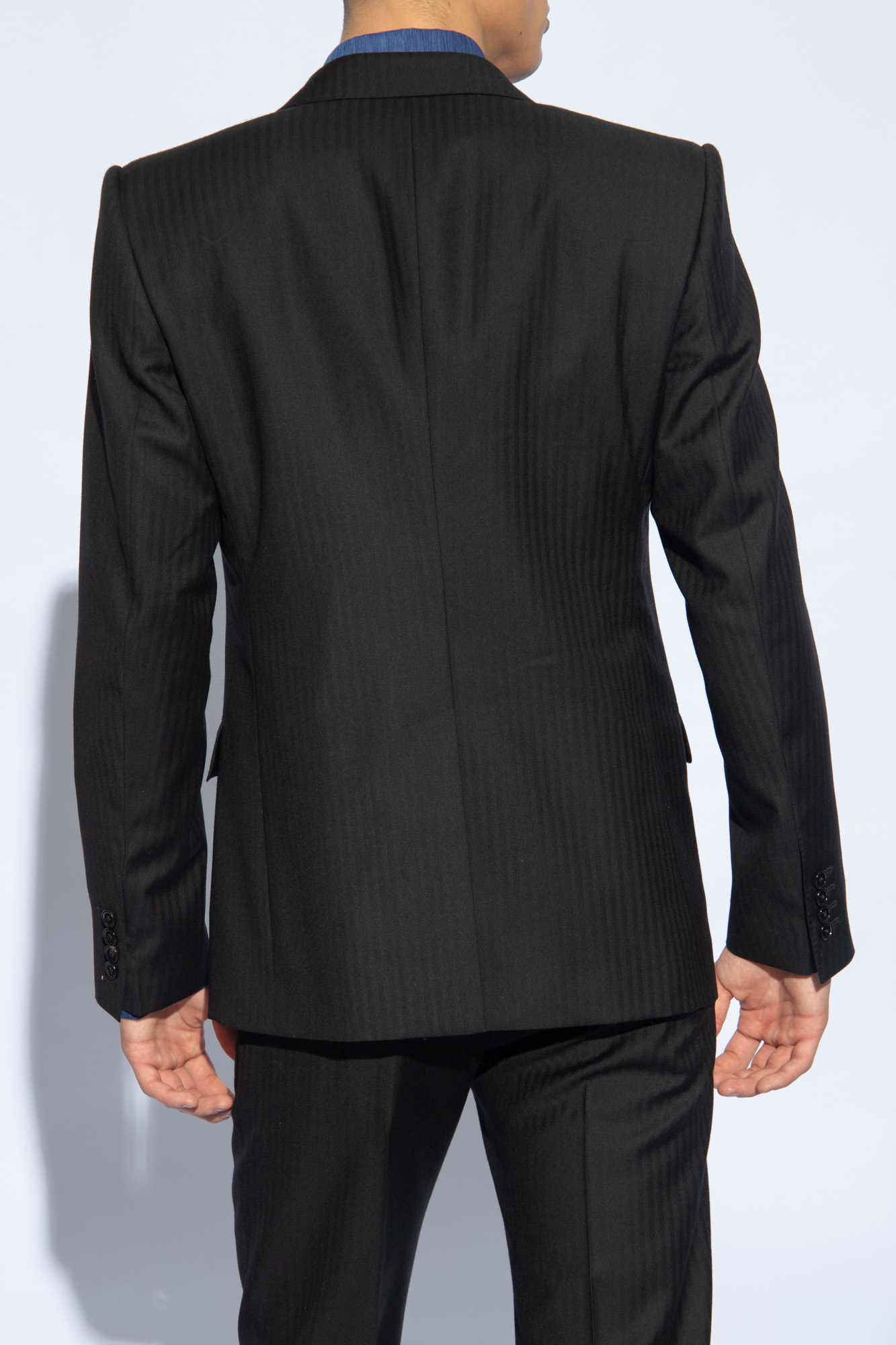 Dolce & Gabbana Single-breasted Wool Blazer In Black