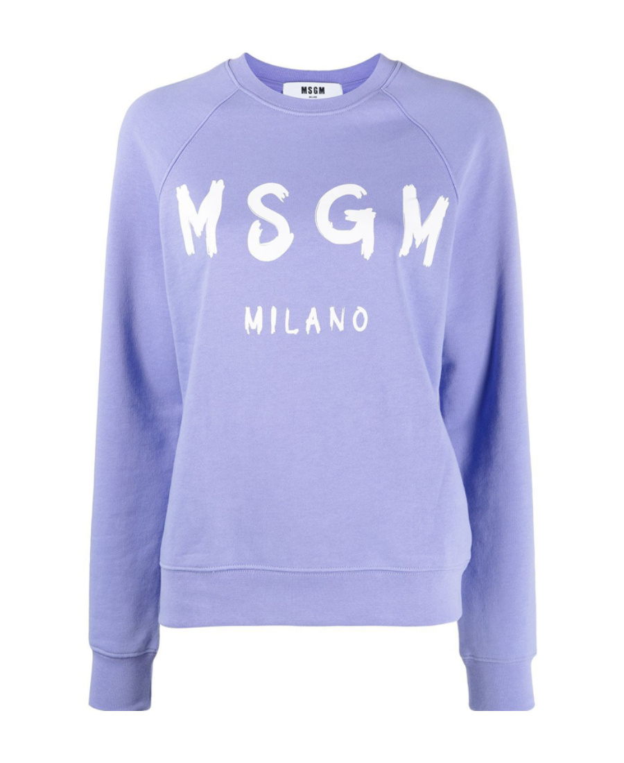 Msgm Logo Details Sweater In Blue