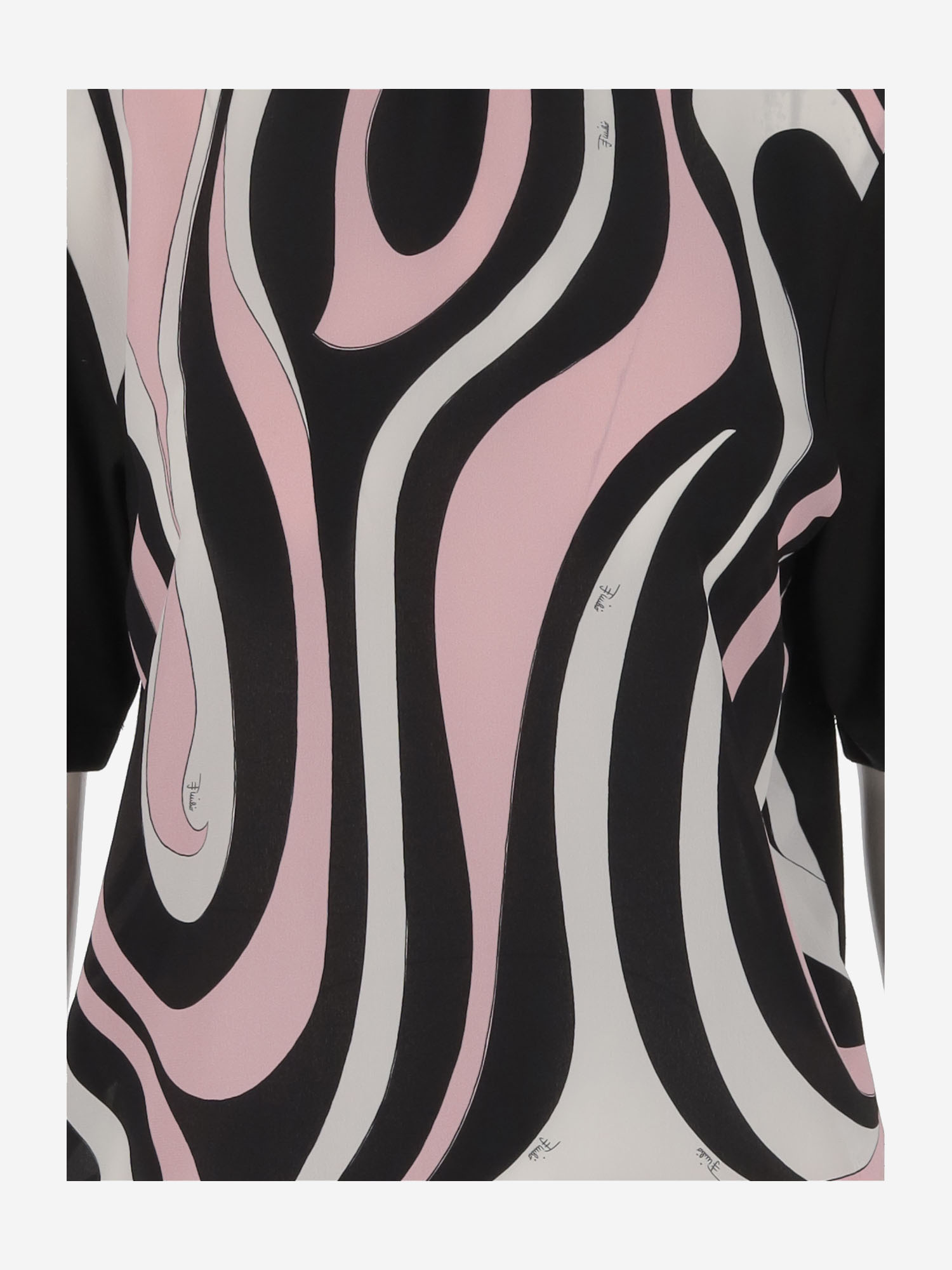 Pucci Marmo-print Crewneck T-shirt In Black