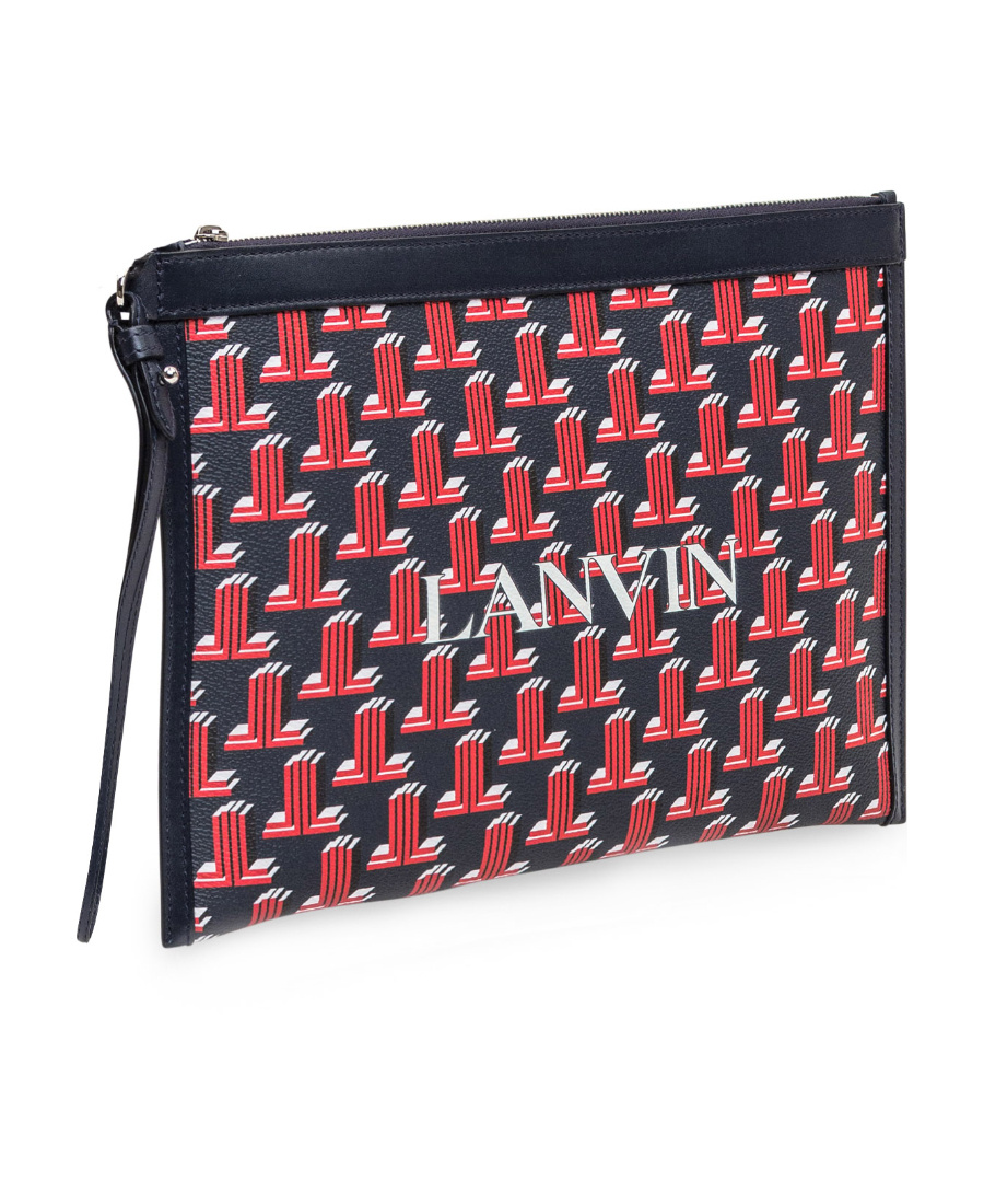 Lanvin Logo Printing Handbag In Black