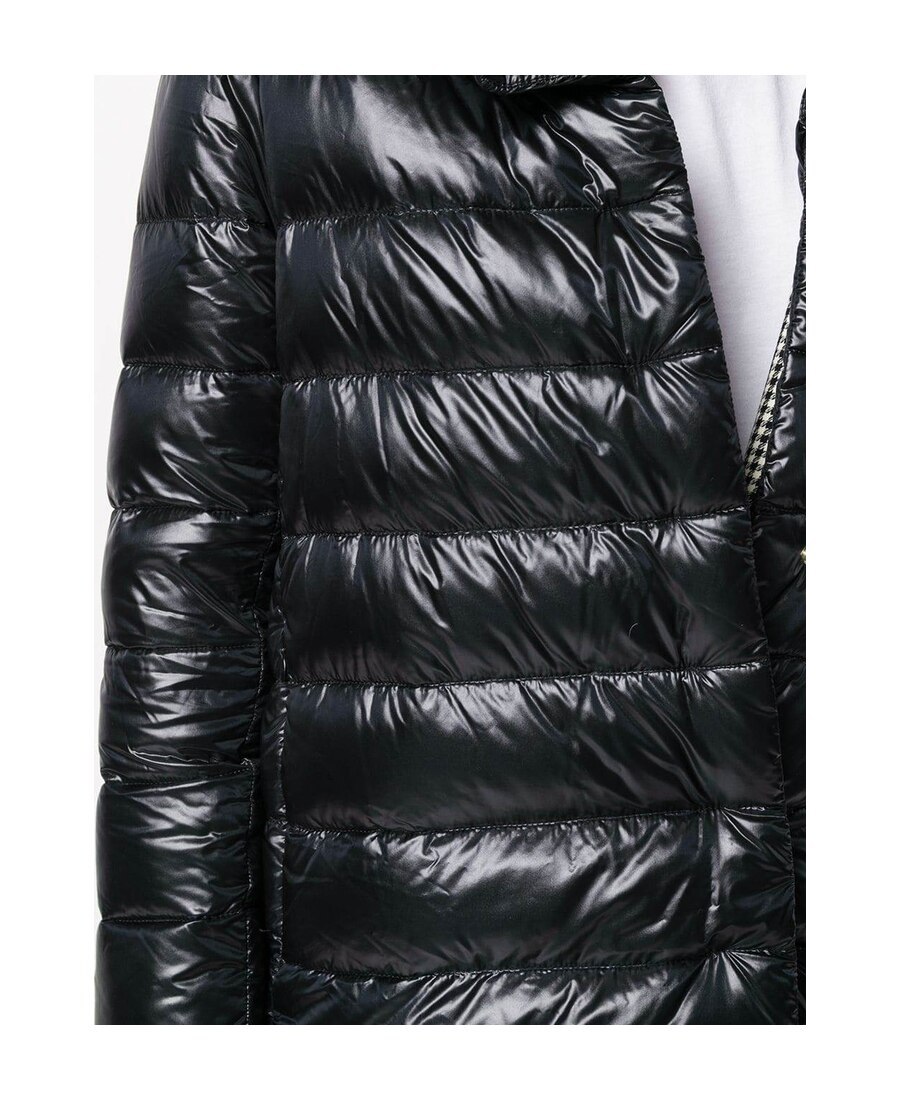 Herno Amelia Stand Collar Down Puffer Coat In Black