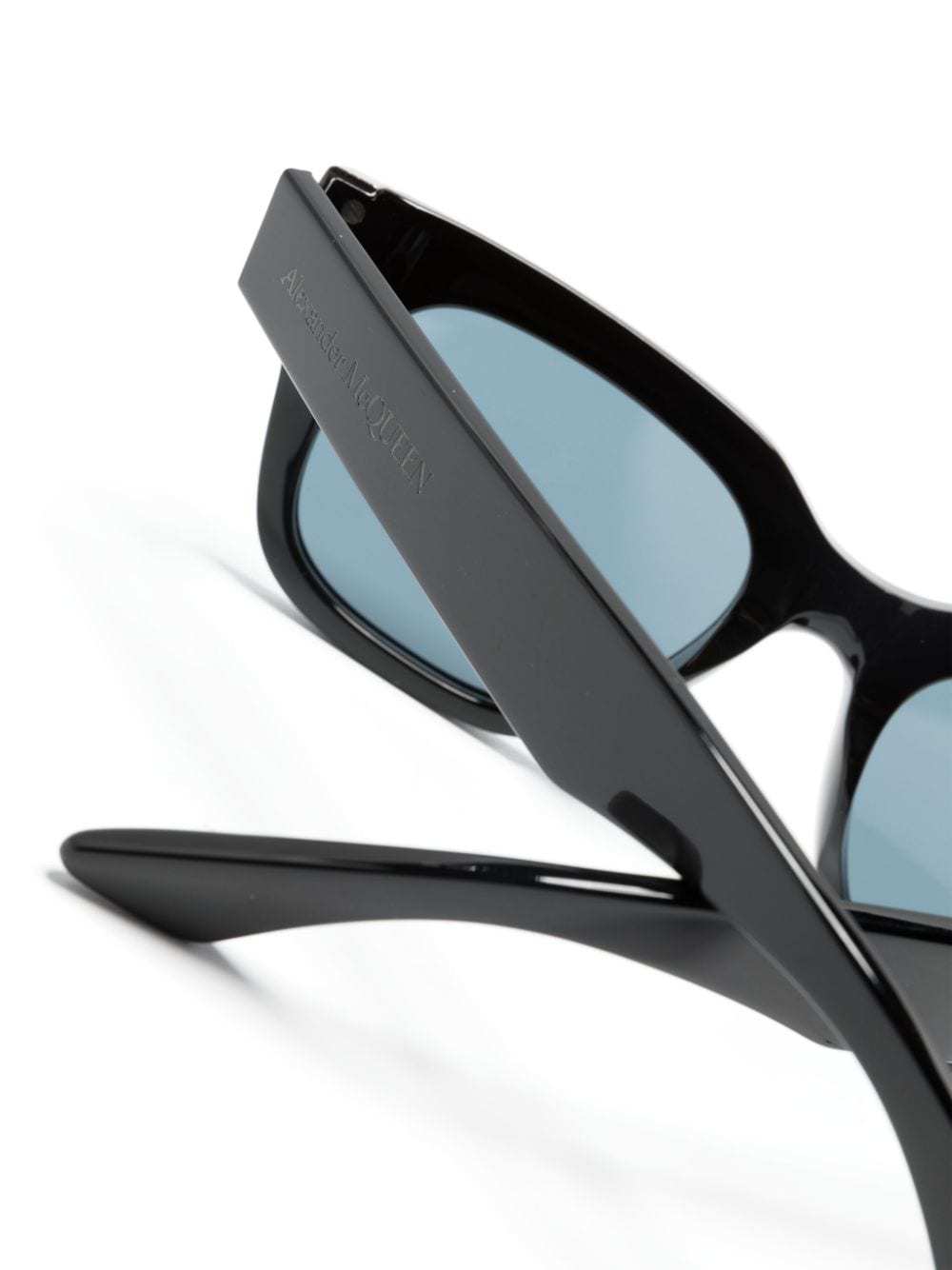 Alexander Mcqueen Wayfarer-frame Sunglasses In Blue