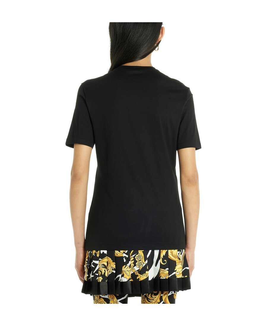 Versace Logo Metal T-shirt In Black