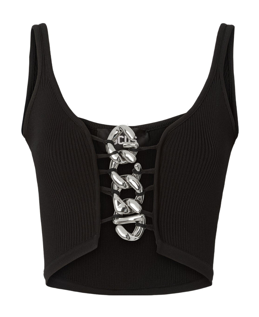 Gcds Logo-chain Tank Top In Black