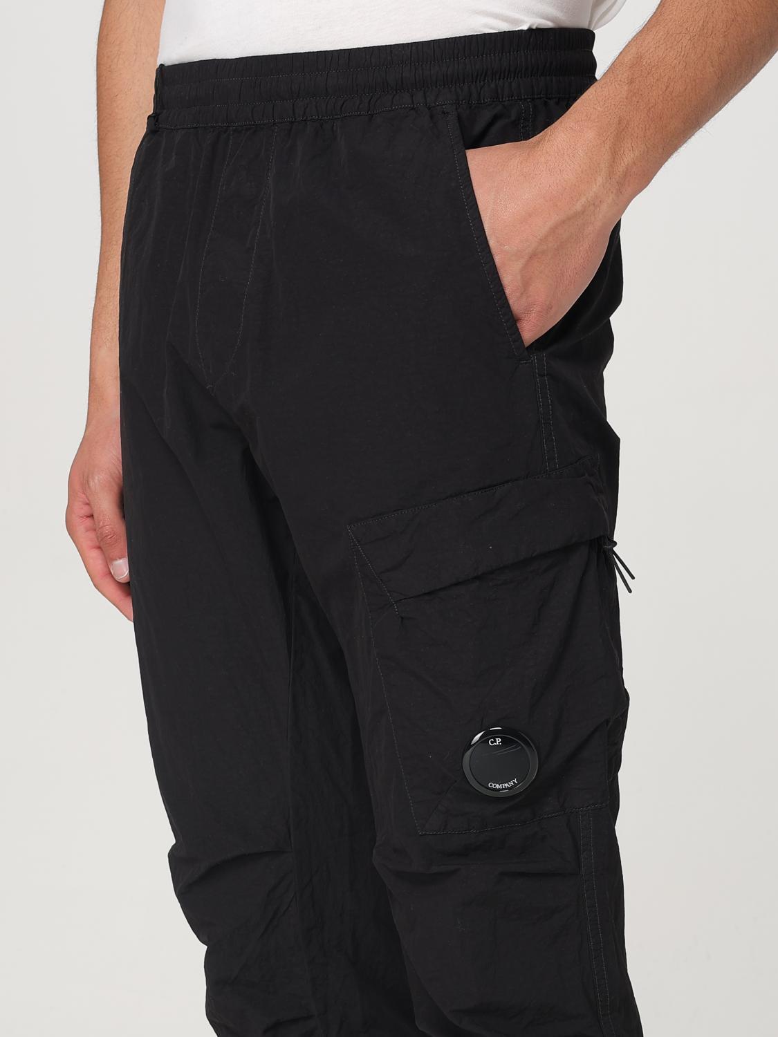C.p. Company Lens-detail Cargo Pants In Black