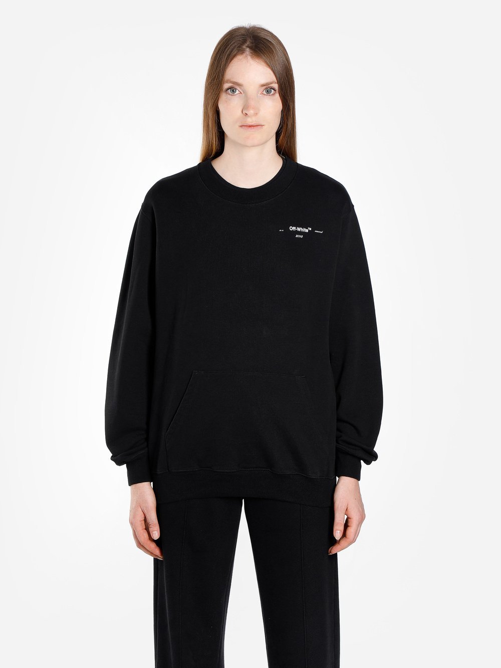 Off-white Arrows Print Logo Sweatshirt In Black