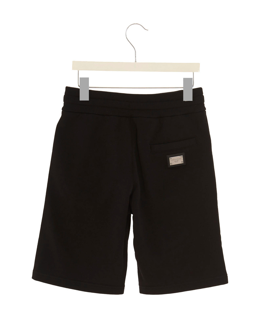 Dolce & Gabbana Logo-plaque Track Shorts In Black