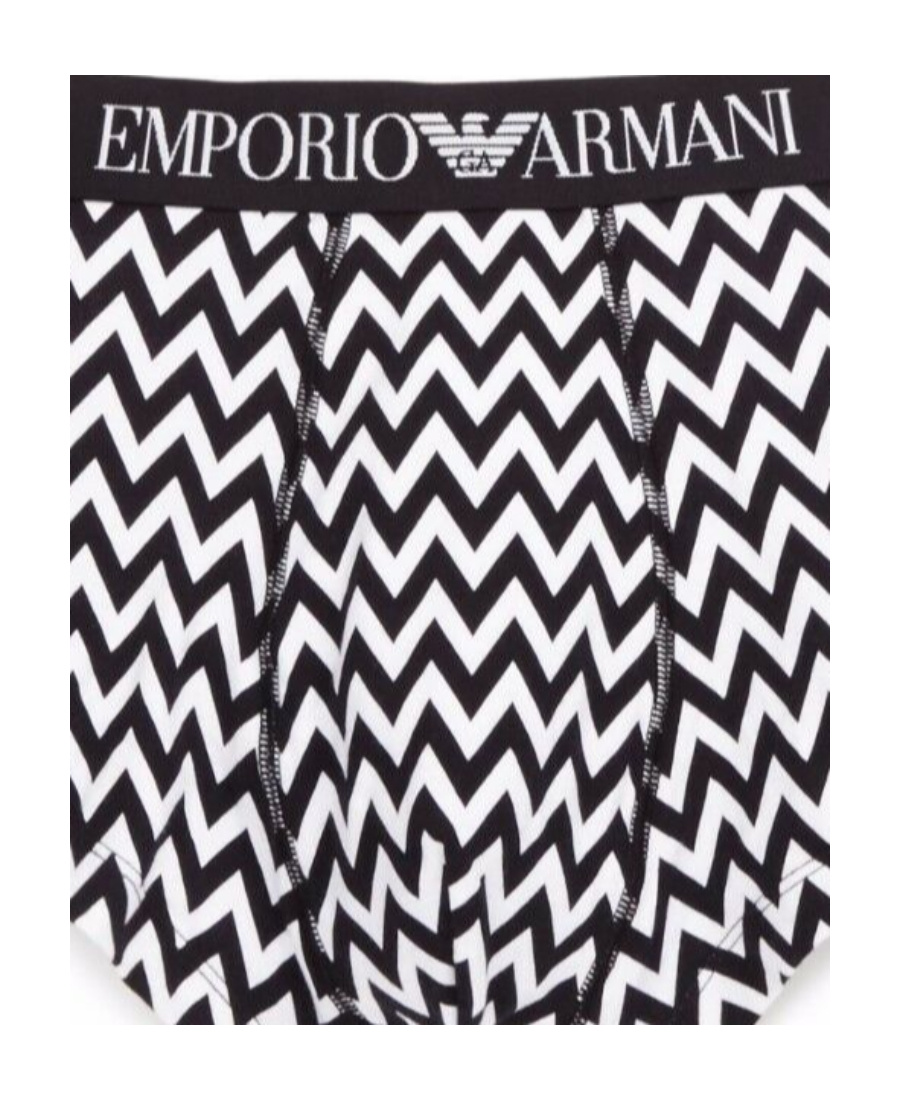 EMPORIO ARMANI BLACK AND WHITE FANCY PRINTED UNDERWEAR