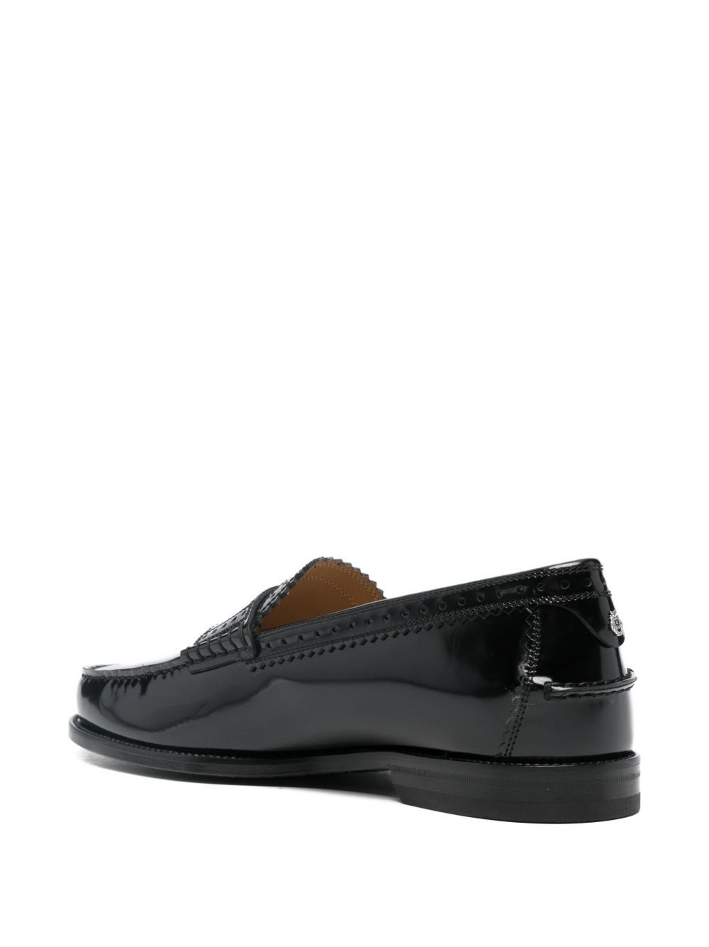 Bally Round Toe Leather Penny Loafers For Men In Black