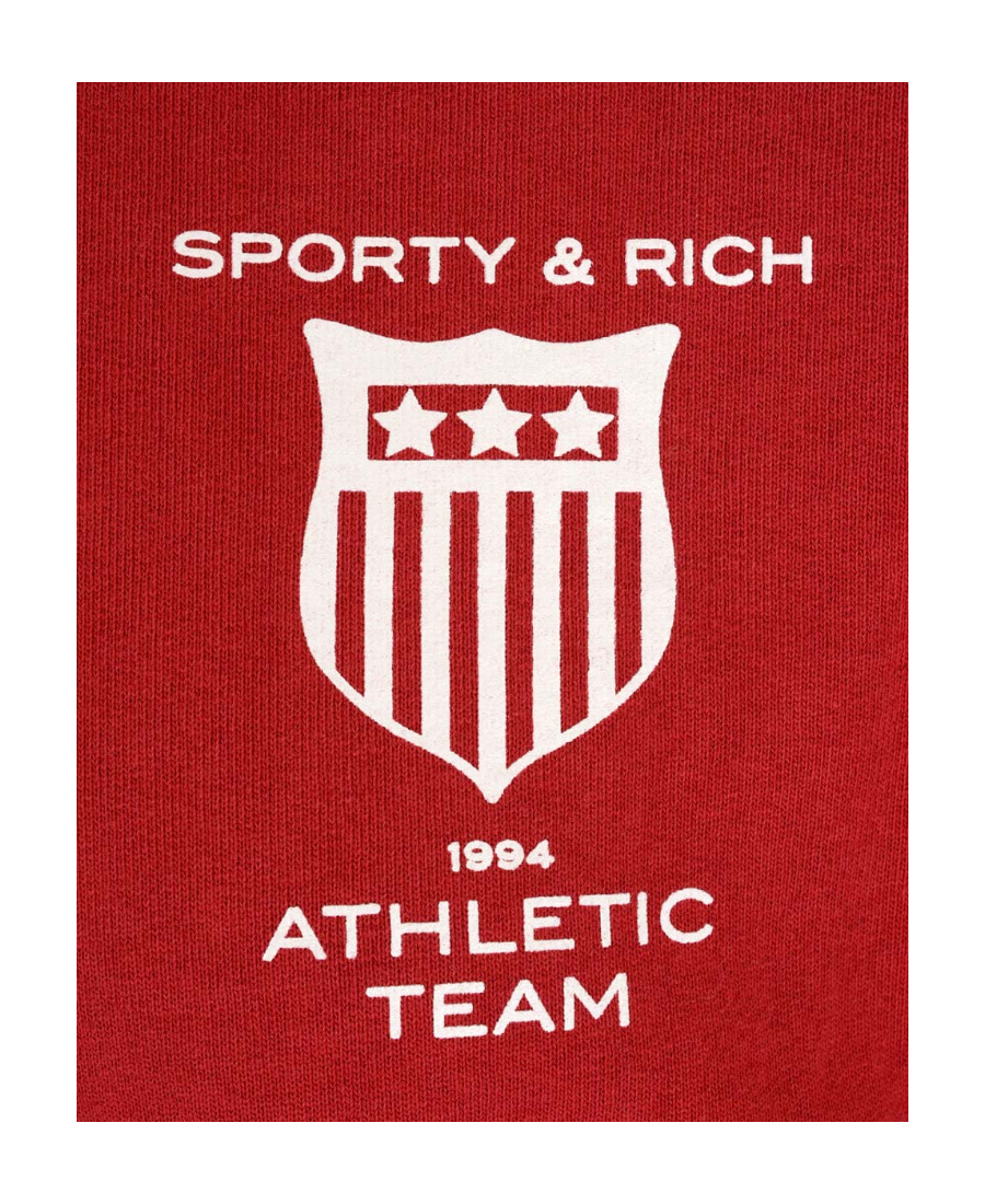 Sporty And Rich Logo Pullover Sweater In Red