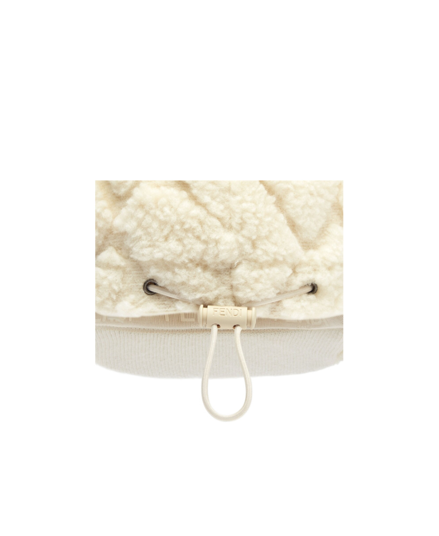Fendi Allover 3d Effect Baseball Cap In White