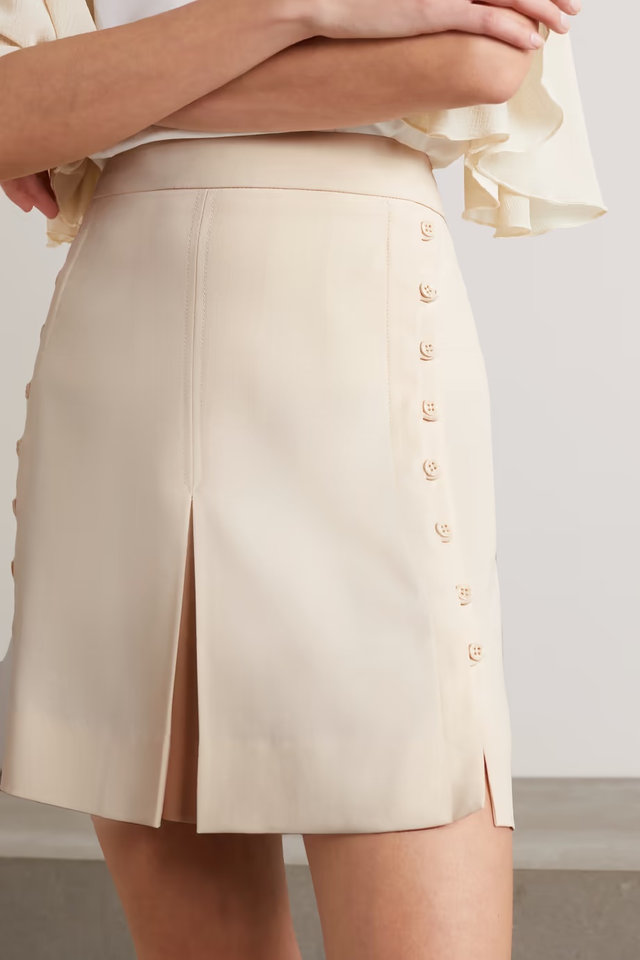 See By Chloé Button-detail Mini Skirt In Nude