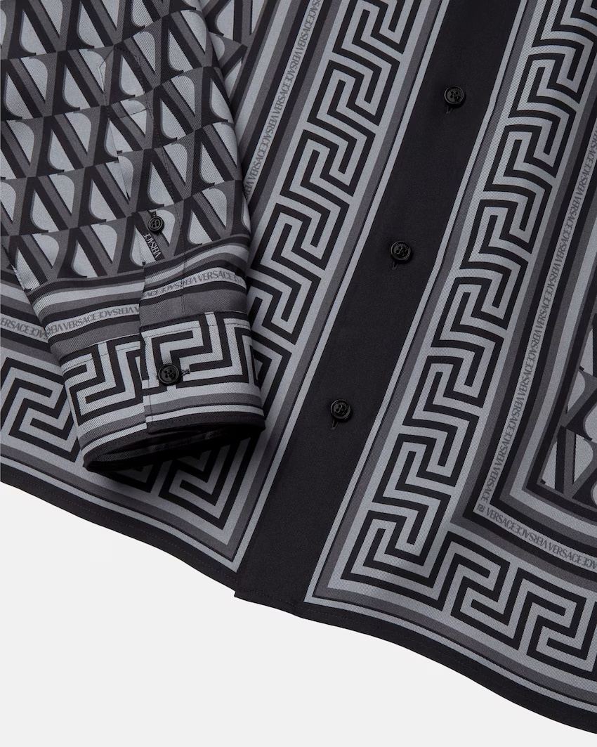 Versace Pattern-printed Long-sleeved Shirt In Multi