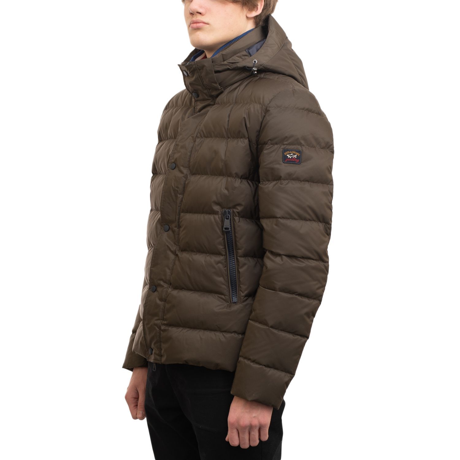 Paul & Shark Long-sleeved Quilted Down Jacket In Black