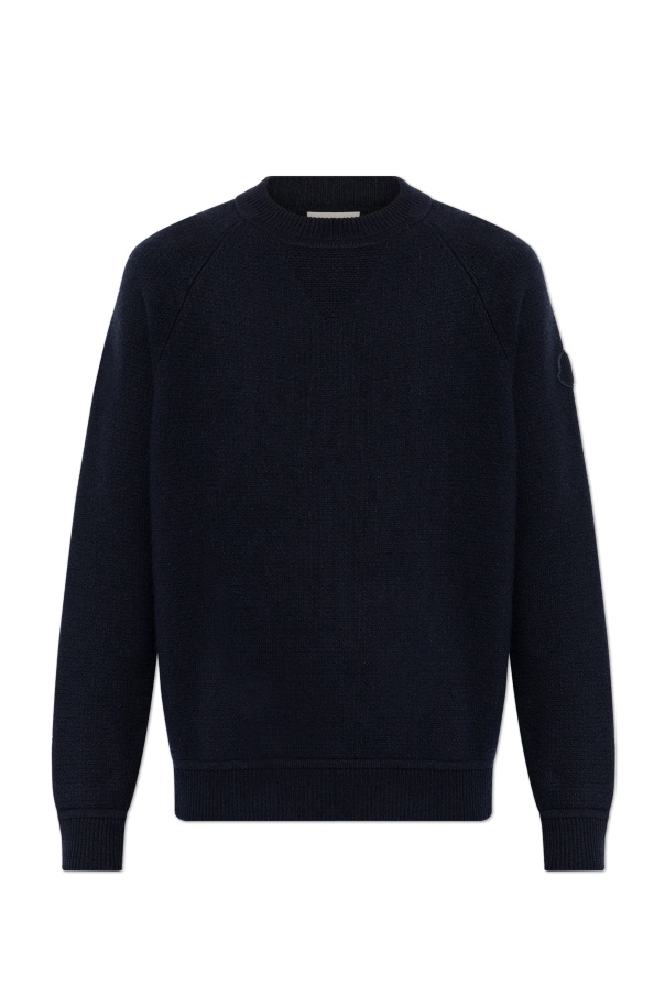 Moncler Long-sleeved Sweater In Black