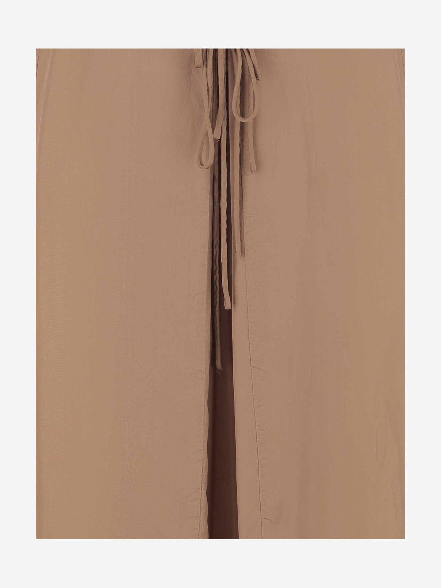Dries Van Noten Light Brown Petticoat Dress With Ruffle